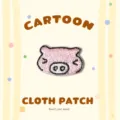 Cute cartoon pig embroidered cloth patch, perfect for DIY clothing repair and jacket decoration. - Shy Pig