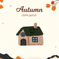 Simpatico patch ricamato a forma di piccola casa per decorazione e riparazione di abiti. - Vecchia casa natale