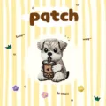 Cute dog boba tea embroidered patch for clothing DIY accessory bag decorative badge. - Shih Tzu Drinking Milk Tea / 38x25mm