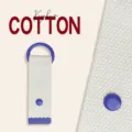 DIY gewebter Baumwoll-Schlüsselanhänger Gurt mit blauem Metallring und Druckknopf. - Weiß und Lila