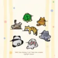 Joli ensemble de patches brodés d'animaux de dessin animé, badges DIY pour vêtements. - Ensemble de 7 pièces