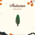 Toppa ricamata a forma di albero autunnale per decorazione di vestiti e borse. - Cipresso a Matita