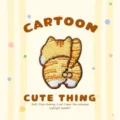 Patch brodé mignon de fesses de chat de dessin animé accessoires de vêtements écusson - Fesses de Chat Orange