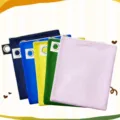 Lot de 5 trousses à fermeture éclair en toile colorée, sacs de rangement portables. - Ensemble de 5 Couleurs Petit Sac Vertical / 18,5*15