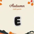 Black and white letter E embroidered cloth patch, DIY decorative accessory for clothes and bags. - Letter E (White Border Black)