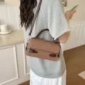 Sac a bandouliere retro chic pour femme, sac a main de tous les jours polyvalent et mode. - Marron