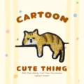 Joli patch brodé de chat de dessin animé DIY vêtement décoration insigne thermocollant top - Comment descendre ? / 23*35mm
