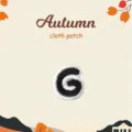 Autumn cloth patch DIY embroidered badge black white swirl applique for clothing jacket jeans - Letter G (White Border Black)