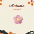 Pink flower cloth patch for DIY clothing decoration, cute embroidered badge for jeans bags. - Pink Flower 16mm