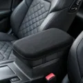 Μαξιλάρι υποβραχιόνιου αυτοκινήτου βελούδινο κεντρική κονσόλα άνετο αξεσουάρ - Ενισχυμένο Μαύρο Βελουτέ Στυλ / 1 Τεμάχιο/Συσκευασία
