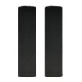 Black plush car seat belt shoulder pads, soft comfortable auto safety belt cushion cover main view - Black