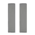 Grey plush car seat belt covers soft comfort shoulder pads for vehicle safety straps pair - Gray