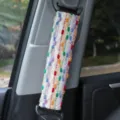 Car seat belt cover colorful woven shoulder protector soft interior decoration accessory for driving comfort - Colorful Pattern