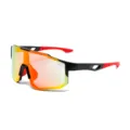 Gafas de sol deportivas de ciclismo, variante de gafas de exterior coloridas modelo. - Montura Rojo Negro Lente Naranja Rojo