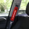 Car seat belt shoulder pad plush soft comfort protective cover interior auto accessories - Red Brushed Sport Style