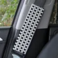 Car seat belt cover black and white check shoulder pad auto interior accessory comfort soft strap wrap - Bubble Plaid Black-White Shoulder Pad