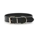 Eenvoudige zwarte PU lederen huisdier halsband met metalen gesp voor honden en katten weergave - 1.2*33CM / Zwart