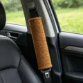Brown teddy fleece car seat belt cover soft plush shoulder pad for comfortable driving - Brown Teddy Velvet Shoulder Pad