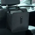 Bolsa de almacenamiento colgante para asiento de coche tela oxford negra organizador - Papelera Cuadrada de Tablero PE Negro