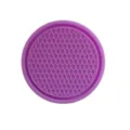 Purple car cup coaster anti-slip silicone vehicle water bottle pad holder mat accessories - Plain Honeycomb / Purple
