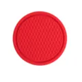 Red silicone car cup holder mat anti slip anti rattle insert for auto interior accessories - Red