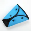 Ajusteur Ceinture Securite Voiture Bleu Triangle Pliable Bouton Pression Tissu Clip Auto - Bleu
