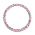 Pink Rhinestone Car Engine Start Button Cover Ring Silver Metal Ignition Switch Trim - Pink Rhinestone Ring / Pink