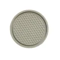 Universal car cup holder coaster grey PVC anti-slip heat insulating mat for vehicle interior - Gray