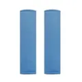 Blue plush car seat belt shoulder pads, soft comfortable safety belt covers for daily driving use. - Light Blue