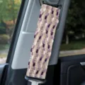 Purple tweed car seat belt shoulder pad soft fabric strap cover auto interior decor - Purple Pattern