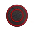 Car cup coaster, black and red double ring honeycomb non-slip mat for auto interior - Double Ring Honeycomb Coaster / Red