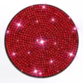 Glitzernder Auto Untersetzer Rot Strass Rutschfester Becherhalter Matte Zubehoer - Rot