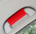 Red car roof grab handle protective cover soft interior accessory for vehicle ceiling use - 10.5*4.5cm / Red