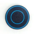 Round silicone car cup holder coaster with honeycomb pattern, anti-slip mat for vehicle. - Double Ring Honeycomb Coaster / Blue