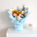 Bouquet de tournesols au crochet fait main, cadeau de fleurs tricotées pour remise de diplôme. - Tournesol Style Mixte 5