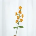 Handcrafted Crochet Yellow Flower Stem Artificial Knit Floral Home Decor Gift 1pc - Yellow