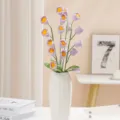 Ramo de flores de ganchillo hecho a mano lana tejida flores artificiales decoración hogar - Lirio de los Valles Pieza Única Terminada / Púrpura