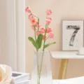 Handmade crochet lily of the valley bouquet pink knit flower gift for indoor home decor - Lily of the Valley Single Piece Finished / Pink