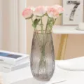 Ramo de flores de rosas de ganchillo hechas a mano con florero, ideal regalo decoración. - Rosa Flamenco de las Bahamas