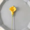Fleur de lys calla crochet jaune plante artificielle fait main décoration cadeau - Produit Fini Calla / Jaune