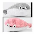 Handmade crochet fat fish plush doll DIY wool toy cute animal ornament for home decor gift. - Fat Fish Material Pack Set