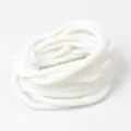 Limpiapipas de felpa blancos de 9mm, tallos de chenilla suaves para proyectos de manualidades. - Blanco