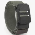 Elastic tactical belt with black buckle for men outdoor sports casual daily wear - Gray