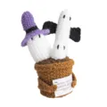 Halloween crochet ghost potted plant handmade yarn home decor cute holiday gift ornament - Ghost
