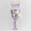 Handmade crochet purple rose flower finished bouquet with pearl necklace gift bag. - Gradient Purple Rose