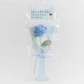 Handmade crochet blue rose flower bouquet with pearl necklace gift packaging variant sku - Light Blue Rose
