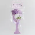 Handmade crochet purple rose flower with pearl necklace card packaging gift ornament nice design - Rose Purple