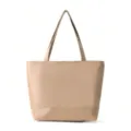 Klassische beige Damentasche aus Leder, große Kapazität, stylische Freizeittasche. - Khaki