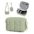 Waterproof quilted camera bag, thickened protective storage liner, portable travel photography case. - Green