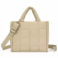 Gesteppte Puffer Tote Tasche Beiges Casual Umhängetasche Große Kapazität Handtasche Neu - Khaki